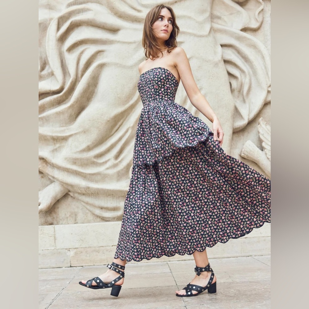 Eddy Daisy Dress Black Rose Floral - Picture 2 of 5